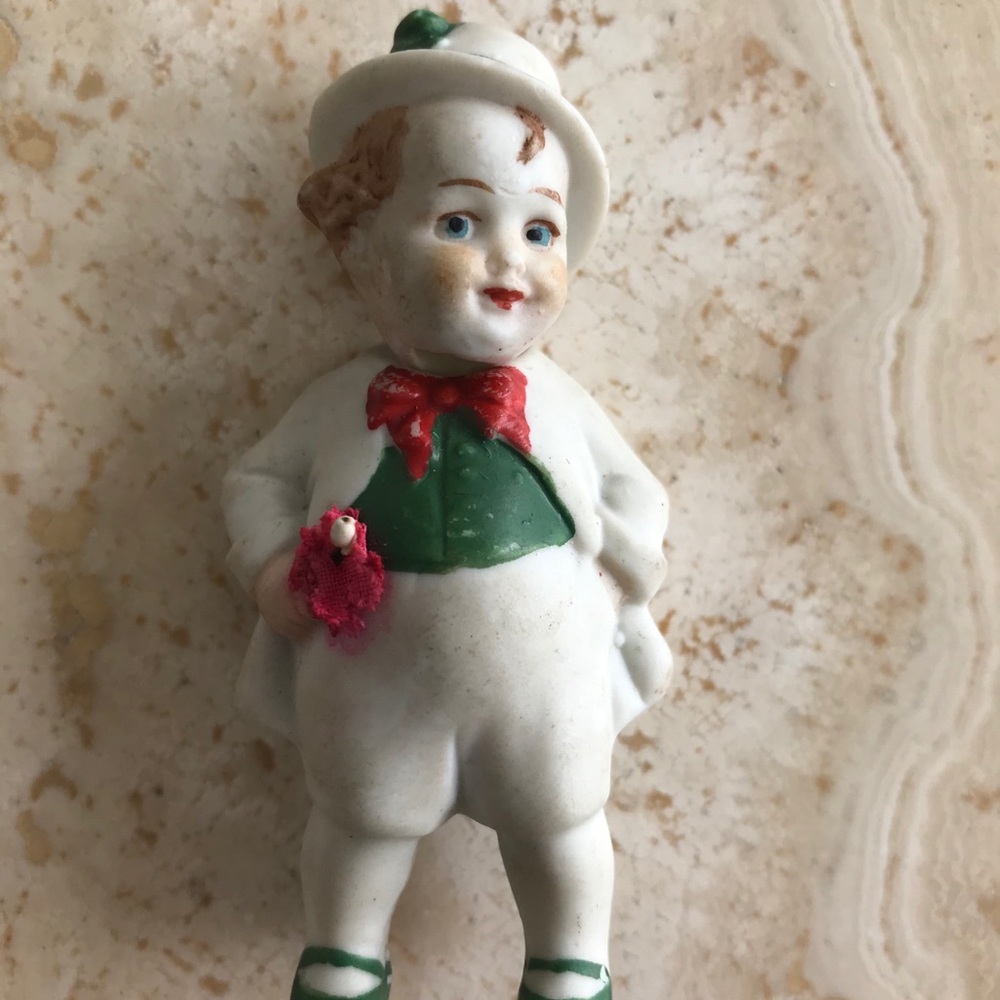 VINTAGE GERMAN NODDER BISQUE DOLL
